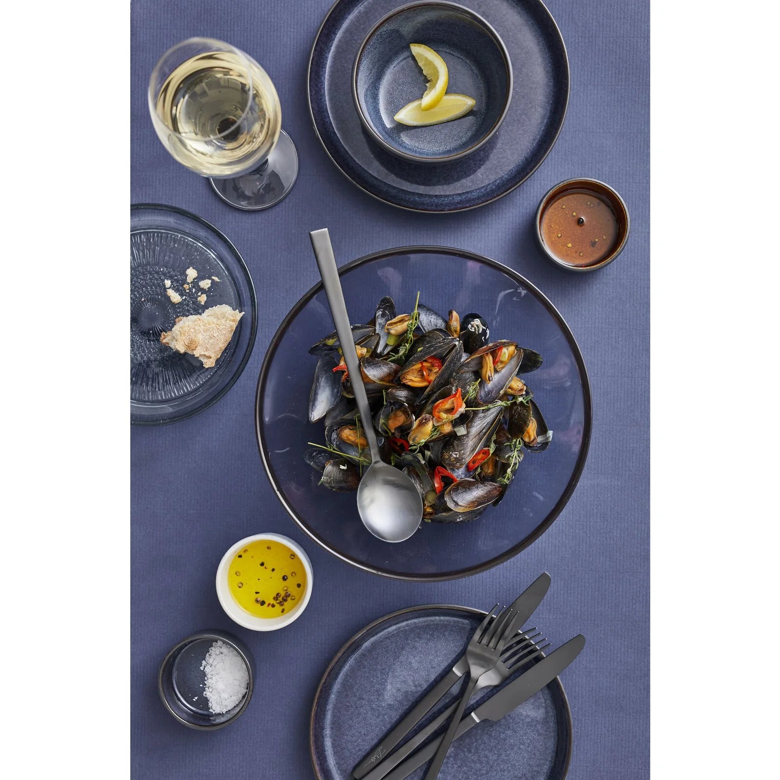 Bitz Living Bowl 12cm Black Dark Blue Bitz